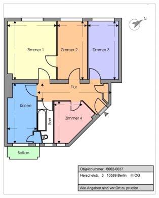 Sofort Verfügbar!! 4-Zimmer Wohnung mit Balkon und Parkblick, 10589 Berlin, Etagenwohnung